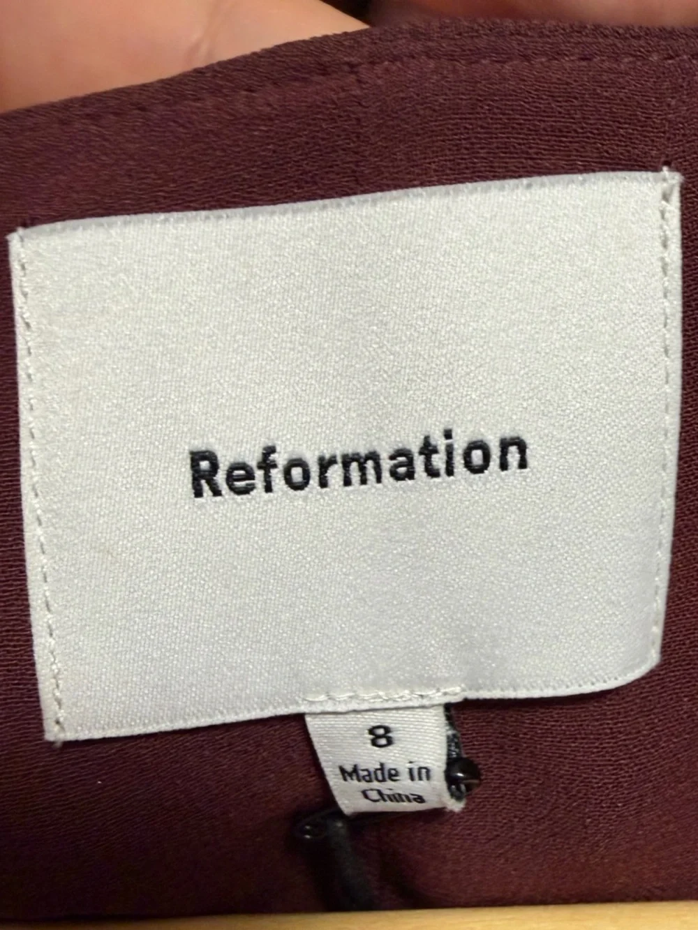 Reformation Evra Floral  Midi Dress Brown Open Back Puff Sleeve Size 8 - Picture 7 of 7